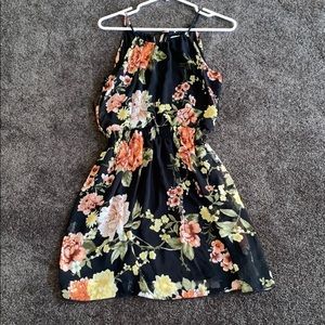 Floral halter top dress